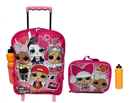 New Surprise Rolling Backpack Attaching Lunch Case.