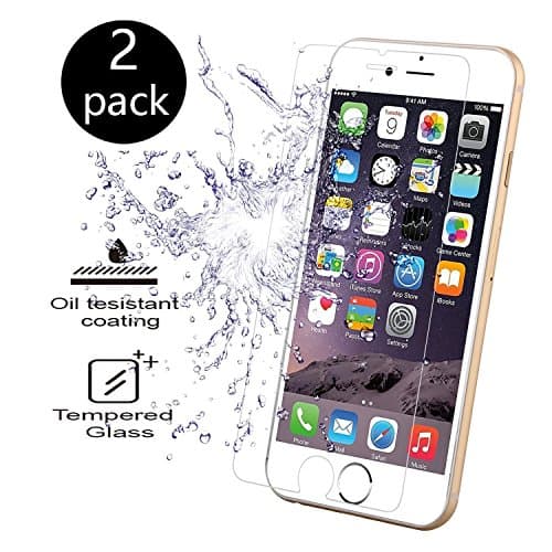 iPhone 7 Screen Protector, [2-Pack] Tempered Glass Screen Protector For Apple iPhone 7 &amp; iPhone 6/6s [2.5D Touch Compatible] 0.3mm Screen Protection Case Fit 99% Touch Accurate- Clear
