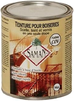 SamaN SAM-304-1L 1-Quart Interior Stain for Fine Wood for Seal, Stain and Varnish, Amaretto