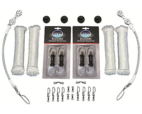 Rupp Outrigger Complete Rigging Kits - Double Rigging Kit w/Klickers - Nylon