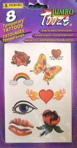 Jumbo Tooze: 8 Temporary Tattoos