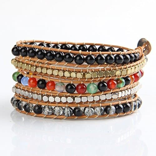 Multi Layers Leather Wrap bracelet. (6)