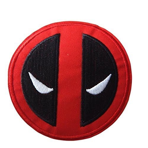 Marvel Comics Deadpool Series Angry Circle Face Embroidered Patch (4 inches tall by 4 inches wide)