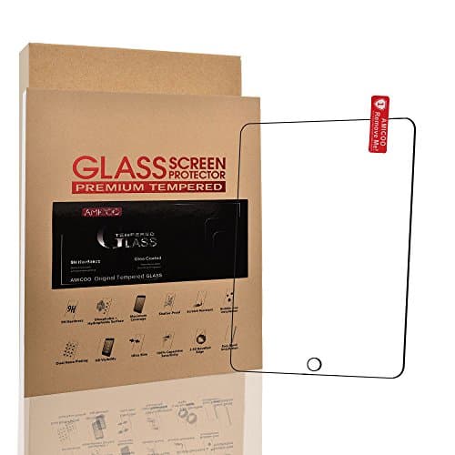 iPad Mini Screen Protector Tempered Glass,AMICOO Flipcase [Bubble Free] [9H Hardness] [HD Clear] [Anti-Fingerprint] [Scratch-Resistant] / Case Friendly for iPad Mini