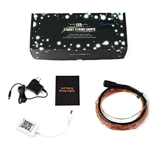 LED String Lights with Bluetooth Remote Control by APP, X-smarter 100 LEDs 33ft Dimmable LED Starry Lights for Decorative of Valentine's Day, Tree, Party, Patio, Cafe ( Warm White )