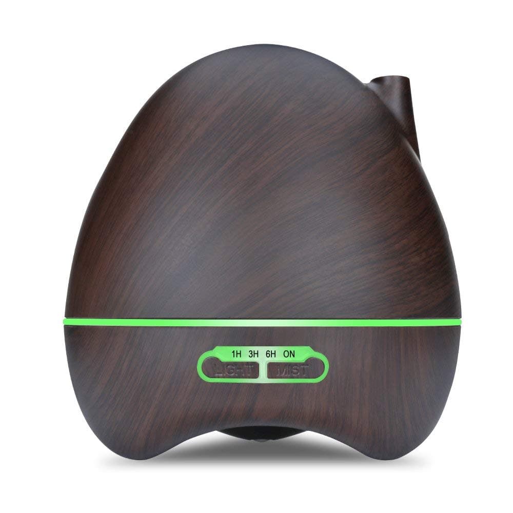 Antiya Essential Oil Diffuser,550ml Aromatherapy Diffuser Ultrasonic Cool Mist Aroma Oil Diffuser Humidifier Air Purifier Ionizer with Color Changing Lights (300ml)