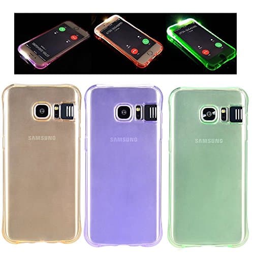 3 PCS-Samsung S7 Case- SUNYI Creative LED Flash Flashing Incoming Call Light up Crystal Clear Anti-scratch Shockproof Soft Protective TPU Shell Cover Case for Samsung Galaxy S7