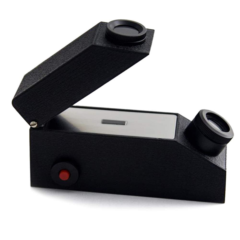 Juntful Refractometer, Gem Instrument Gem Tool Refractometer Diamond Detector External with Light Source Measurement range 1.30-1.81RI