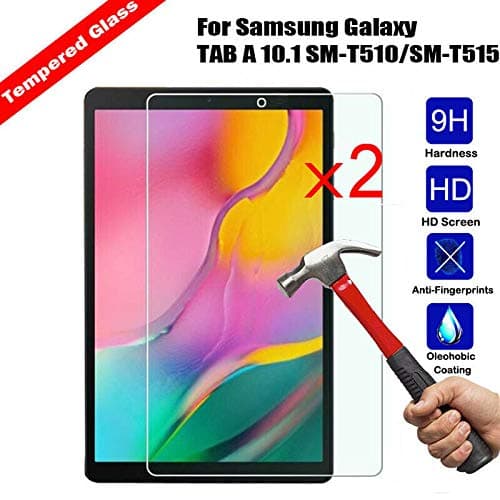 BESTeck [2 Pack Screen Protector for Galaxy Tab A 10.1 2019 Release SM-T510 T515, Tempered-Glass/Scratch-Resistant/Bubble Free
