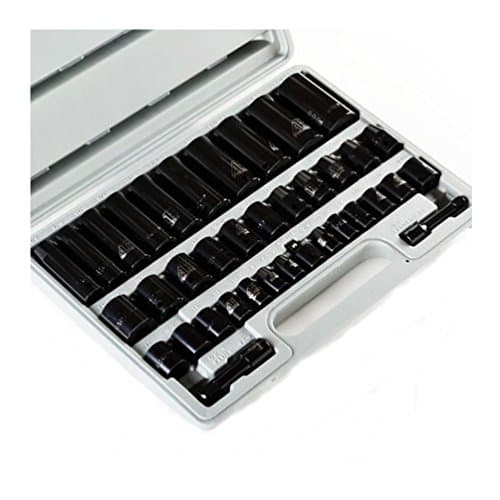 38 PCS Craftsman Socket Set Hand Tools Drive Combo Case 3/8",1/2"