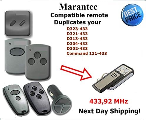 REMOTE CONTROL Marantec Command 131, D323-433, D302-433, D304-433, D313-433, D321-433 FIXED CODE 433,92Mhz CLONE