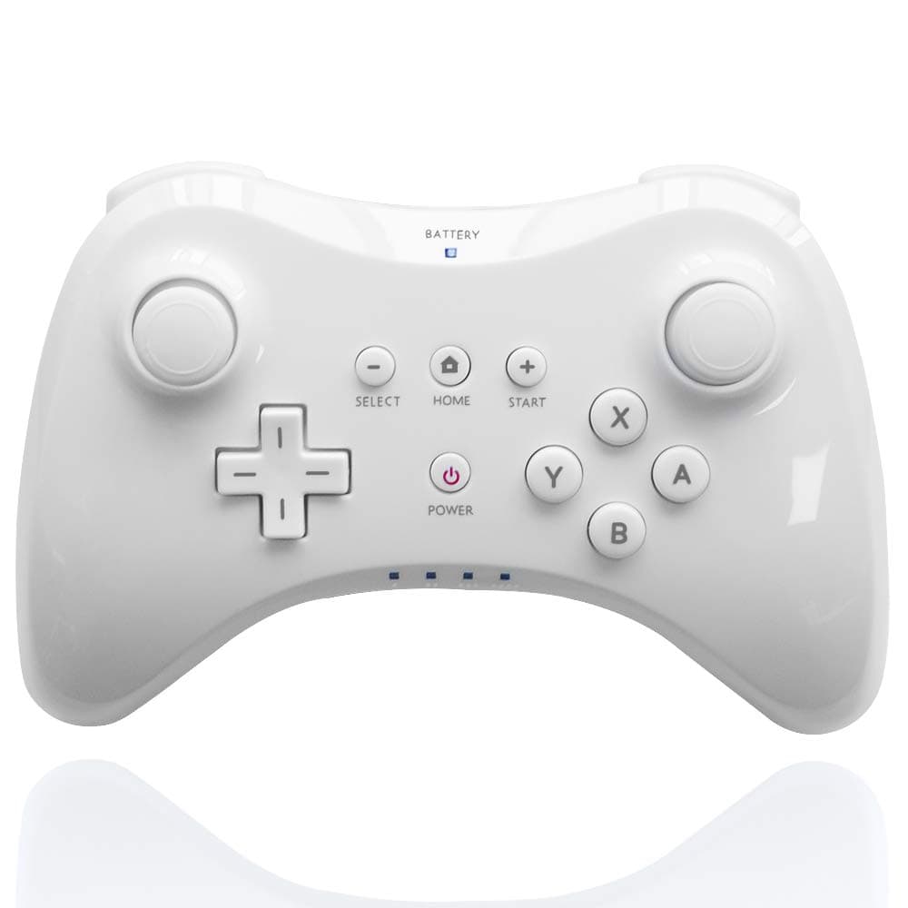 Wii U Pro Controller，Pro Controller for Nintendo Wii U with USB Charging Cable (White)