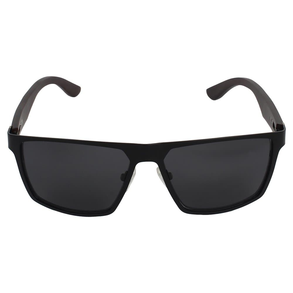 Black Wooden Frame rectangular sunglasses for Men