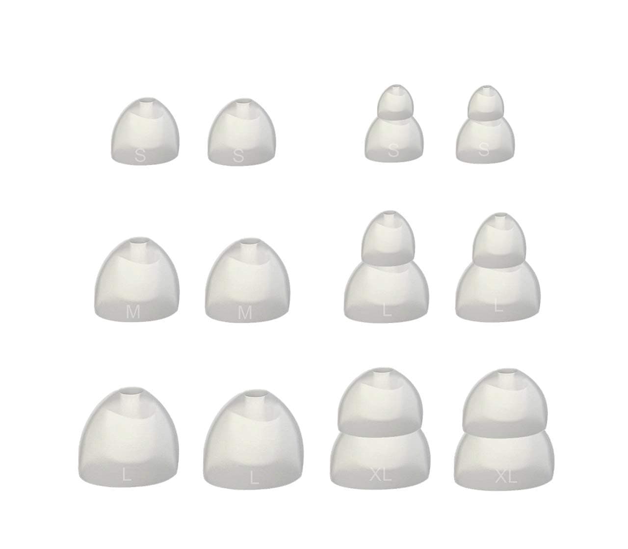 Oval Comfortable Fit Kit for Shure E Series - E3c, E4c, E4G, E5c In-Ear Stereo Earphones - Replacement Eartips Earbuds Eargels