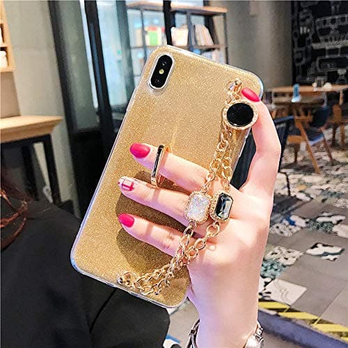 For iphone 7 Plus/iphone 8 Plus Case with Screen Protector,OYIME Glitter Slim Fit Clear Silicone Soft TPU Anti-Scratch Drop Proof Resistant Rubber Protective Back Cover Mandala - Gold