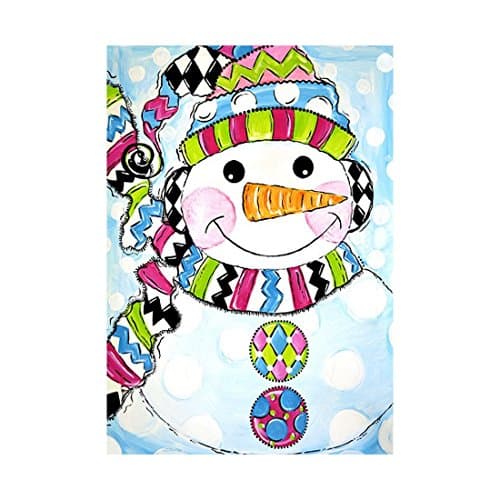 Custom Decor Flag Whimsy Snowman Garden flags decorative flags initial flags party flags 28 x 40 Inch Double Sided banner home flags Print house flags