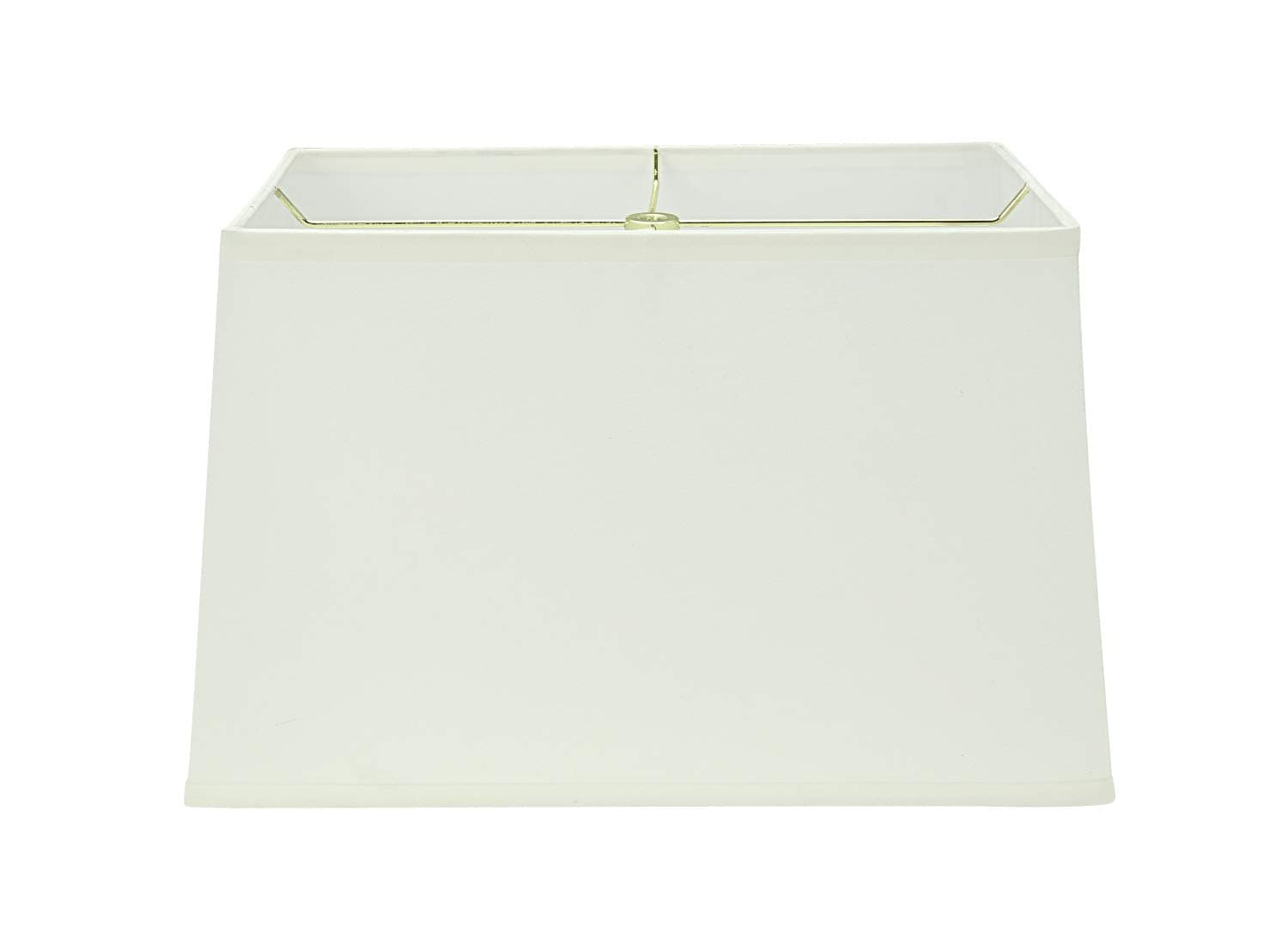 Aspen Creative 36023 Transitional Rectangle Hardback Shape Construction White, Wide, (8" + 14") 16" x 10" Spider LAMP Shade, 16" x 10"