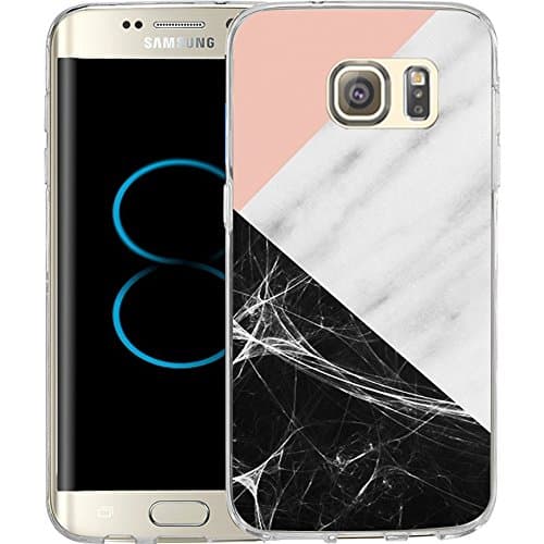 S8 Case Pink marble patchwork design, LAACO Scratch Resistant TPU Gel Rubber Soft Skin Silicone Protective Case Cover for Samsung Galaxy S8