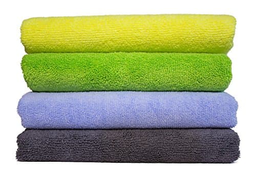 Hemito L-MF Microfiber Multipurpose Cleaning Cloth Set (Multicolor, Pack of 4)