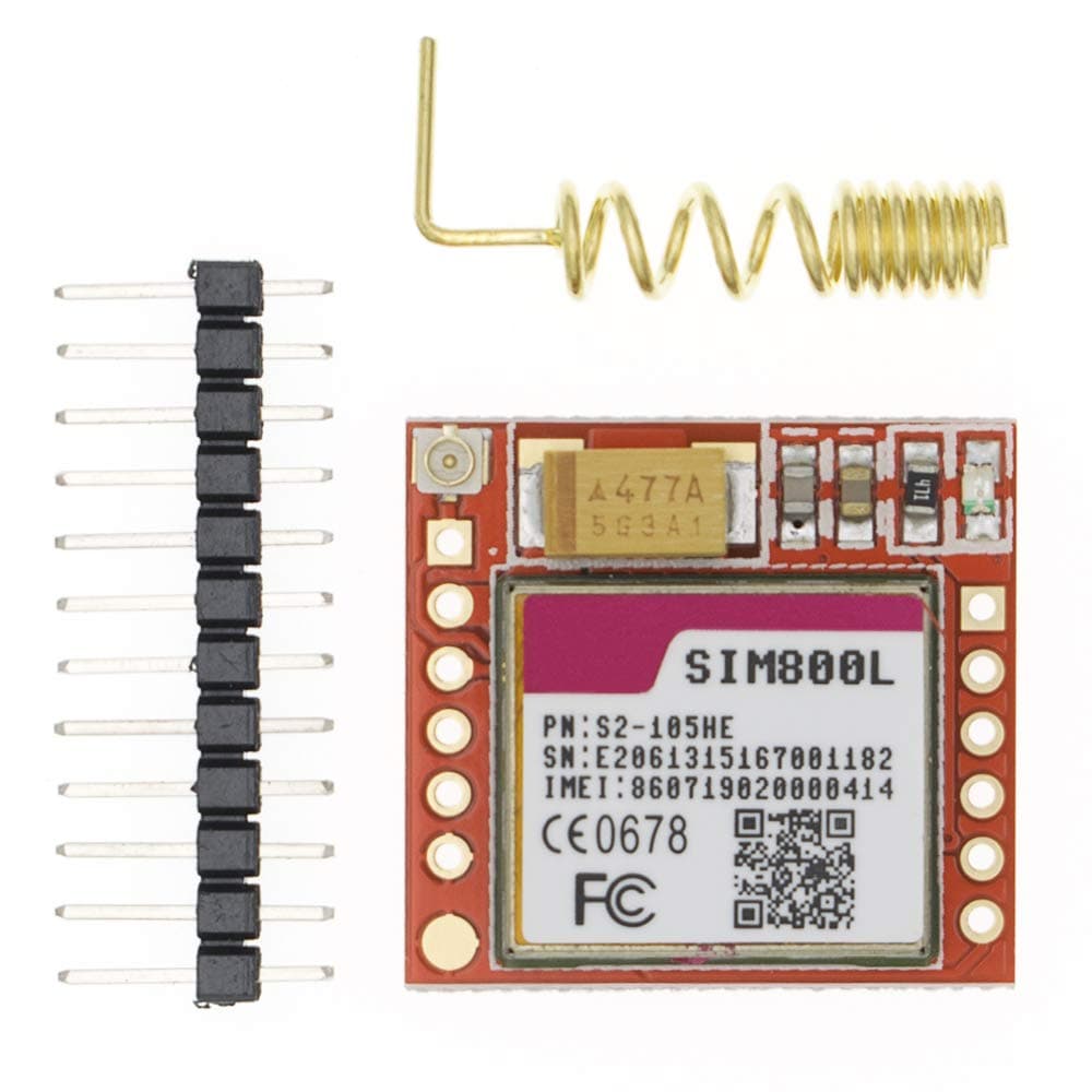 Mini Smallest SIM800L GPRS GSM Module MicroSIM Card Core Wireless Board Quad-Band TTL Serial Port with Antenna