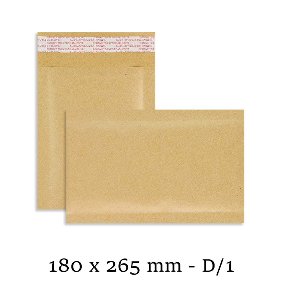 AKAR D1 Padded Envelopes Bubble-Lined Envelopes Gold Poly Bubble Mailers Postal Bags Quick & Easy Packaging Size 4-265x180mm D/1 (Pack of 10)