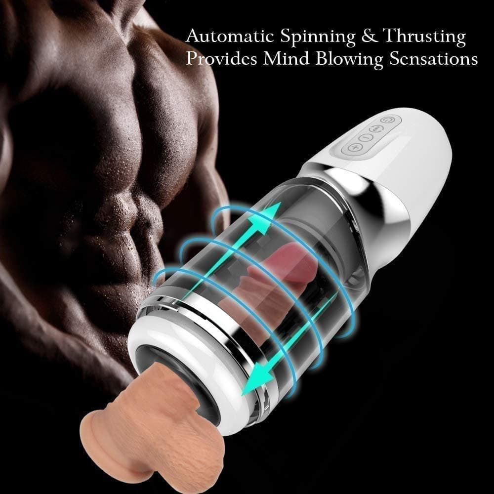 USB Rechargeable Automatic Piston Telescopic Rotation Handsfree Multi Modes Multi Speeds Sleeve Stroker Men Oral S(exy Toy for Male, Electric Sexy Underwear Device for Men