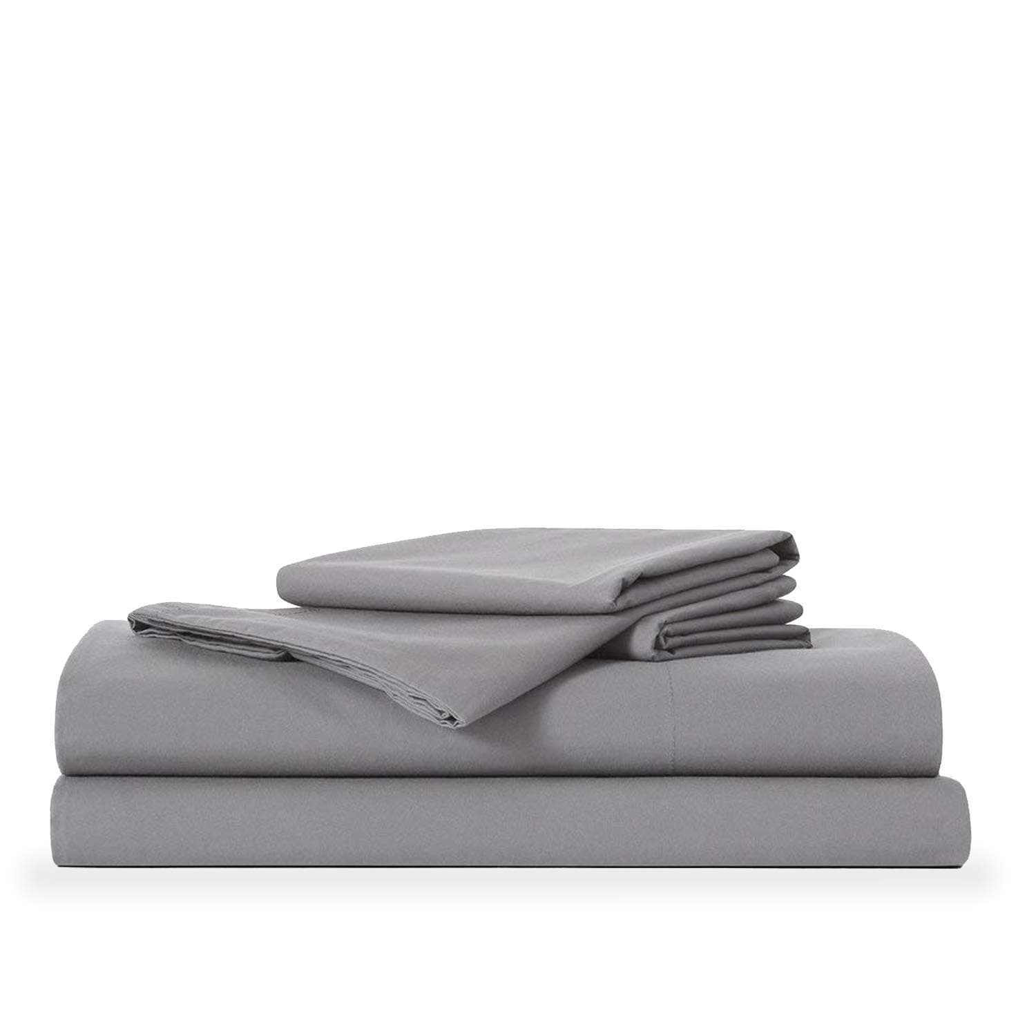 Brooklinen Luxe Core Sheet Set – Includes 1 Flat Sheet, 1 Fitted Sheet + 2 Pillowcases – 480 Thread Count Sateen Sheet Set – 100 Percent Long-Staple Cotton – Oeko-TEX Certified – Smoke – Cali King