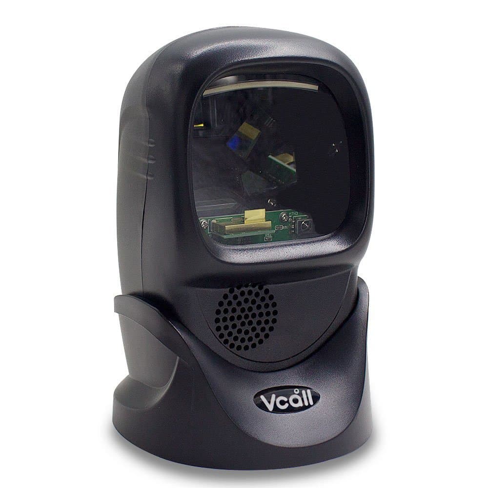 Vcall Automatic Barcode Scanner Omnidirectional High Speed Laser Desktop 1D Bar Code Reader Hands-Free with 2M USB Cable