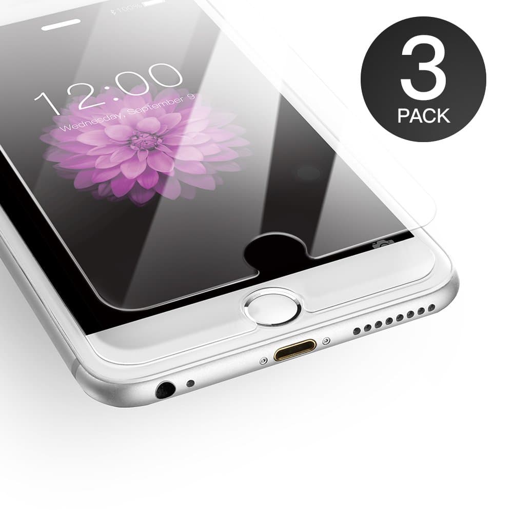 AXHKIO Screen Protector Compatible with iPhone 6 Plus/ iPhone 6s Plus Tempered Glass(5.5Inches)-0.25mm, HD Transparent, 9H Hardness, 3D Touch