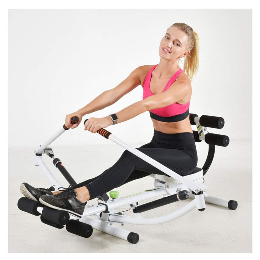 Household Rowing Machine Multifunctional Hydraulic Scull Exercise Rowing Device Folding Slimming Abdomen Fitness Training Equipment Indoor Fitness