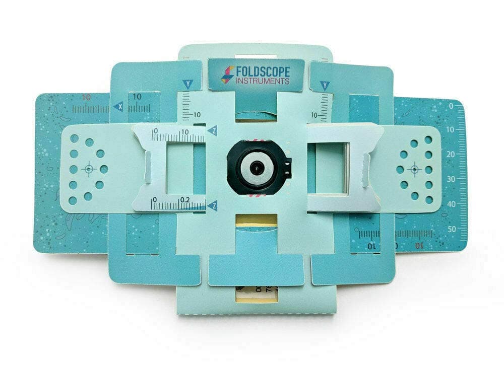 Foldscope Science Kit Pocket Mini Portable Microscope with Carry Case