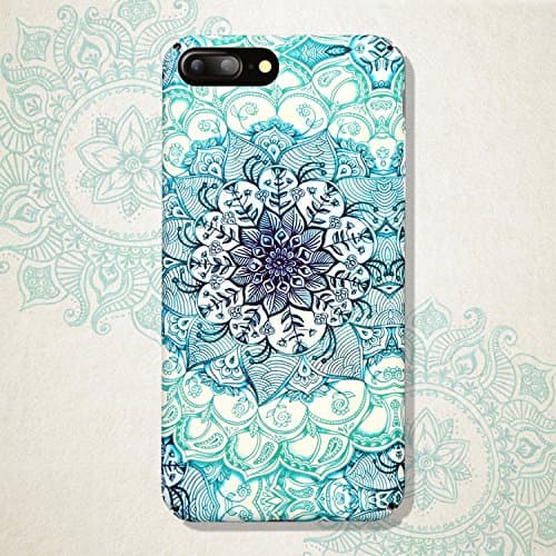 Iphone 8 Plus Case, Iphone 7 Plus Case, YIIKII[ Luminous Emboss Series] Slim Fit &amp; Shockproof Hard Back Case with Vintage Emboss Design for Iphone 8 plus, Support Wireless Charge (Emboss-C)