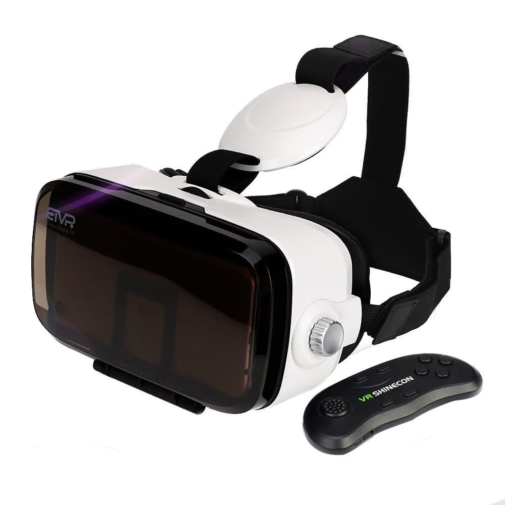 ETVR 3D VR Headset with Bluetooth Remote Controller - More Lighter More Comfortable Virtual Reality Headset VR Goggles Fit for 4.7"-6.2" Larger Screen iPhone & Android Phones Within 4.7"-6.2"