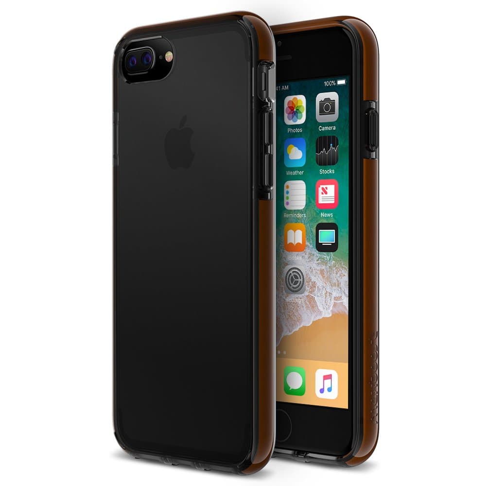 iPhone 8 Plus Case, 7 Plus Case, Maxboost HyperPro Heavy Duty Cover w/ [GXD Gel Drop Protection] for Apple iPhone 8 Plus,7 Plus,6/6s Plus 2017 Reinforced TPU Bumper/PC Back -Translucent Jet Black