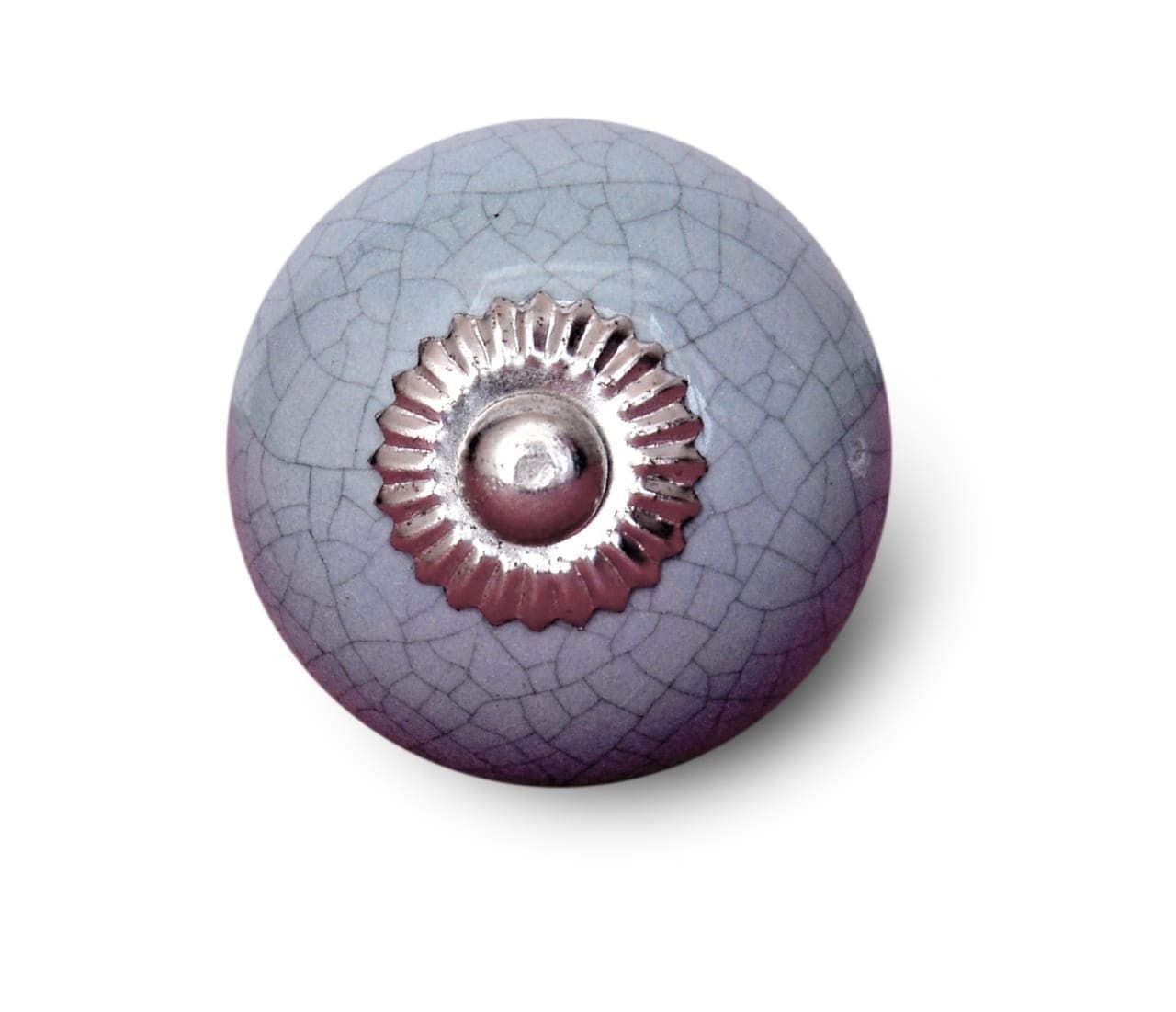 Aura Creations Ceramic Grey knobs and pulls Cabinet Drawer Kitchen Cupboard Door Dresser Handles Wardrobe knobs Hand Painted Pull Knobs Set of 6