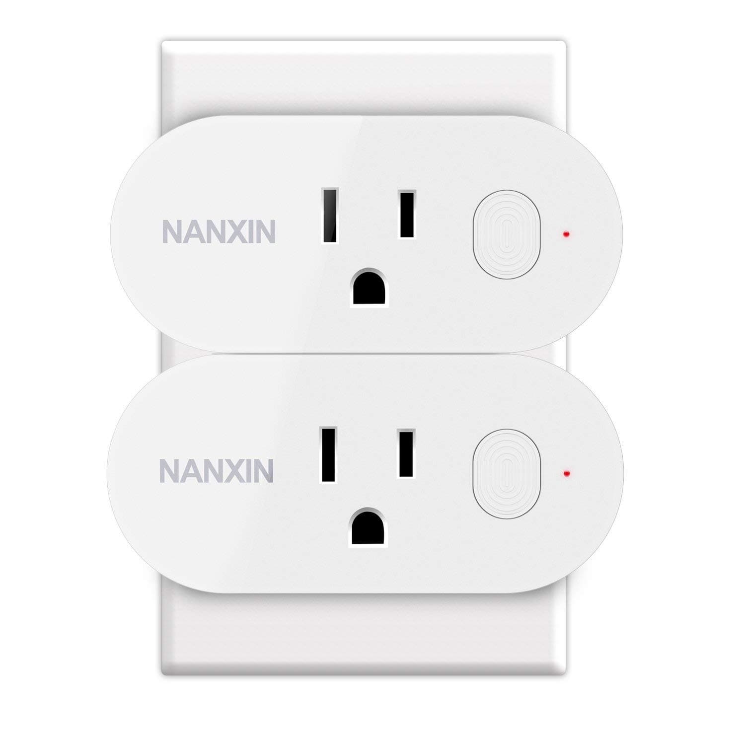 Wifi Smart Plug,Loneyshow Mini Smart Socket Work with Alexa/Echo dot Voice Control Timing Function Energy Monitoring No Hub Required Control Your Home from Anywhere for iOS Android Tablets(2 pack)