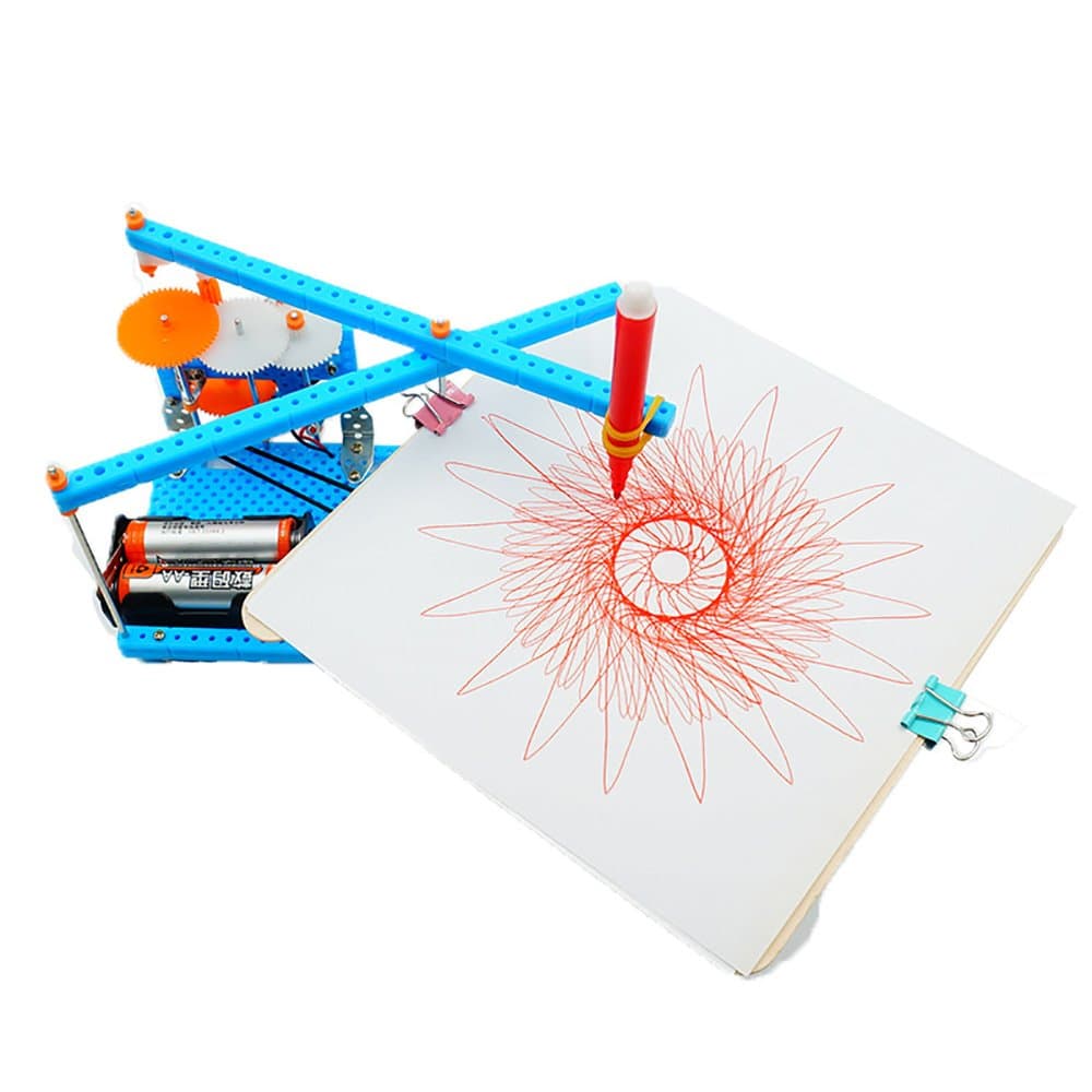 JEYKAY DIY Electric Plotter Drawing Robot Kit Physics Scientific Experiment Set (X)