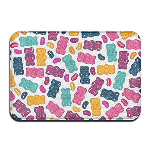 Gummy Bears Washable Foot Rectangular Doormat Super Absorbent For Dining Room Scatter Cushions 23.6" X 15.7"