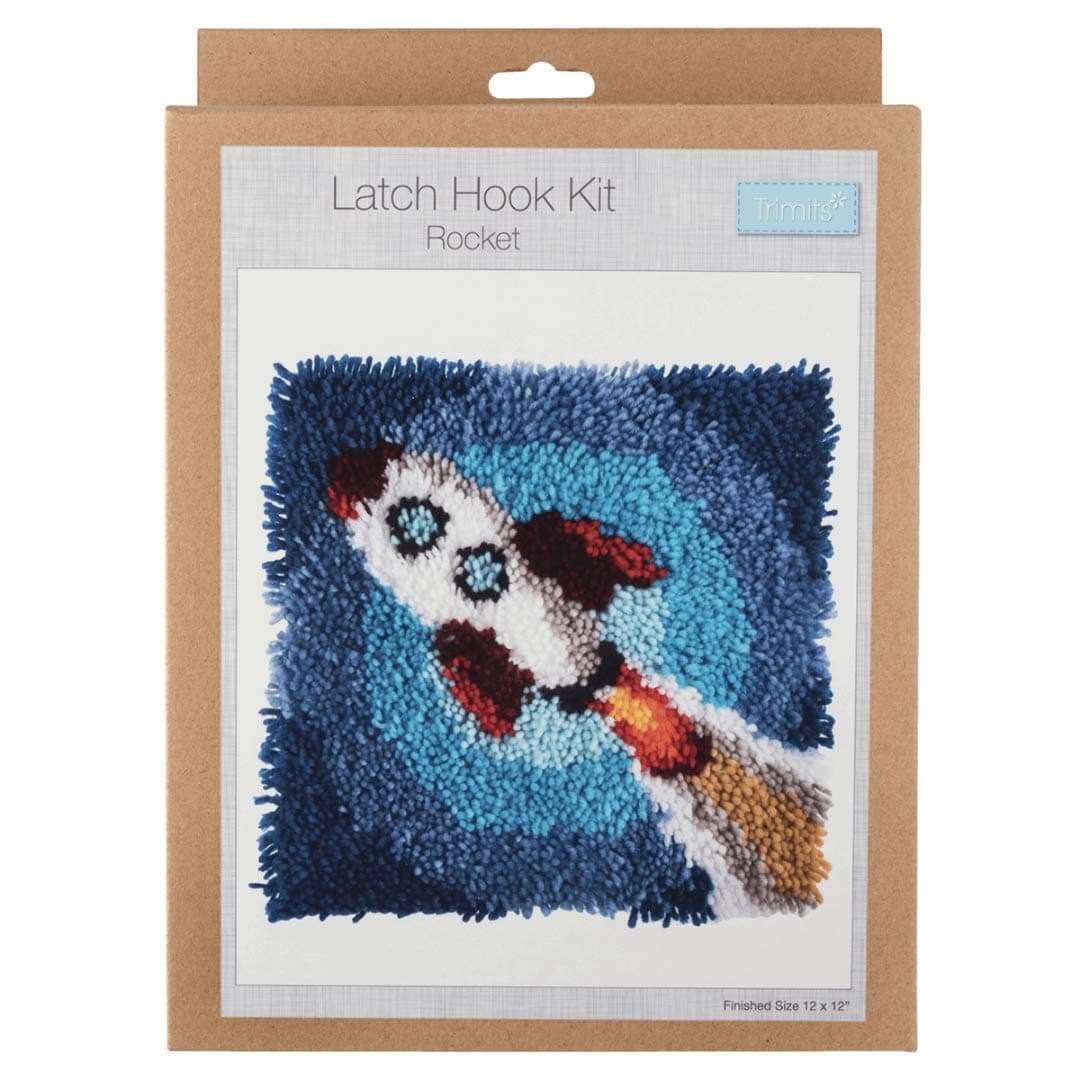 Trimits Latch Hook Kit: Rocket - 12" x 12"