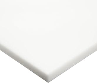HDPE (High Density Polyethylene) Sheet, Opaque Off-White, Standard Tolerance, ASTM D4976-245, 0.187" Thickness, 12" Width, 12" Length