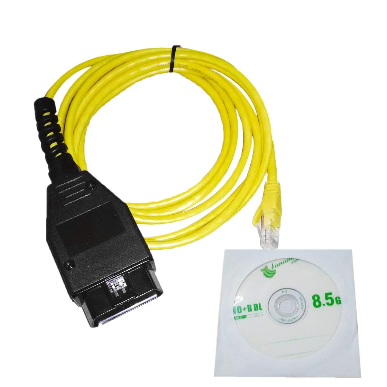 Elviray Ethernet to OBD Interface Cable High Performance E-SYS ICOM Coding F-series For BMW ENET 2M Fault Codes Diagnostic Scanner