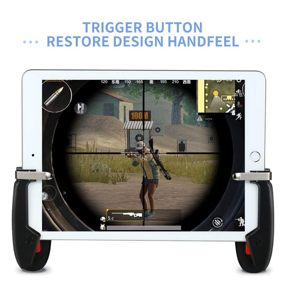 Mobile Game Controller for iPad, weini Tablet Game Trigger Fire Button Aim Key Gamepad L1R1 Controller for PUBG/Knives Out, Support 4.5-12.9 inch Tablet & Smartphone(1 Pair)