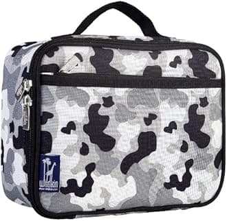 Wildkin 33275 Lunch Box Boys, Polyester, Gray Camo