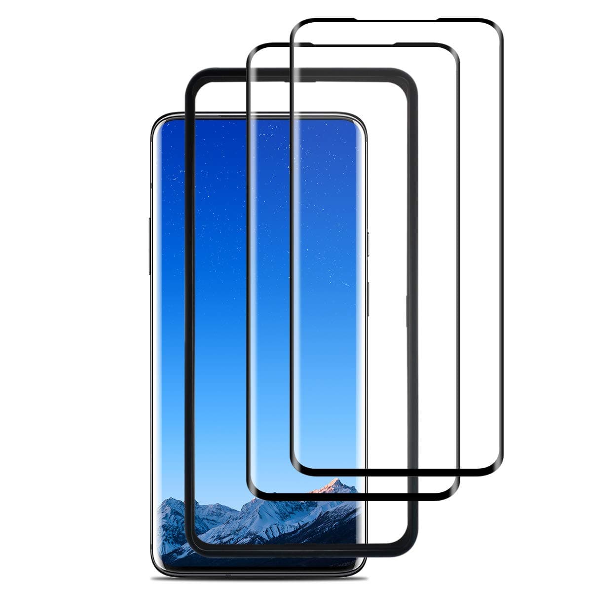 HONBON OnePlus 7 Pro Screen Protector Glass (2 PACK) (Alignment Frame Tool), 3D/Case Friendly/Anti-scratch/HD Clear/9H Hardness Screen Protector for OnePlus 7 Pro