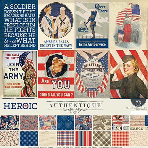 Authentique Paper "Heroic" Collection Kit Pack