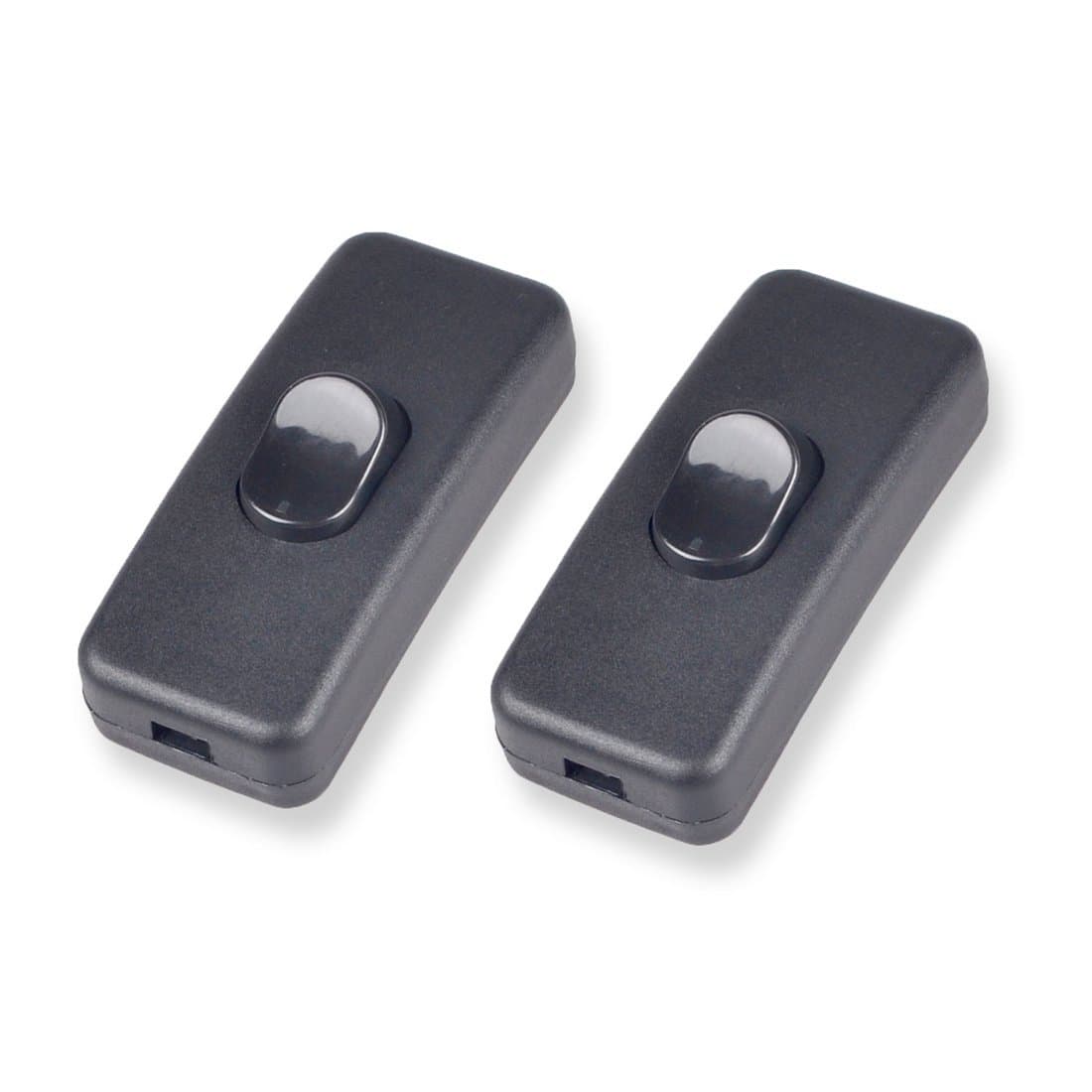 DCFun Appliance Switch, Feed-Through Switch Rocker, Single Pole, Single Throw, 3A-125V AC 10-Pack