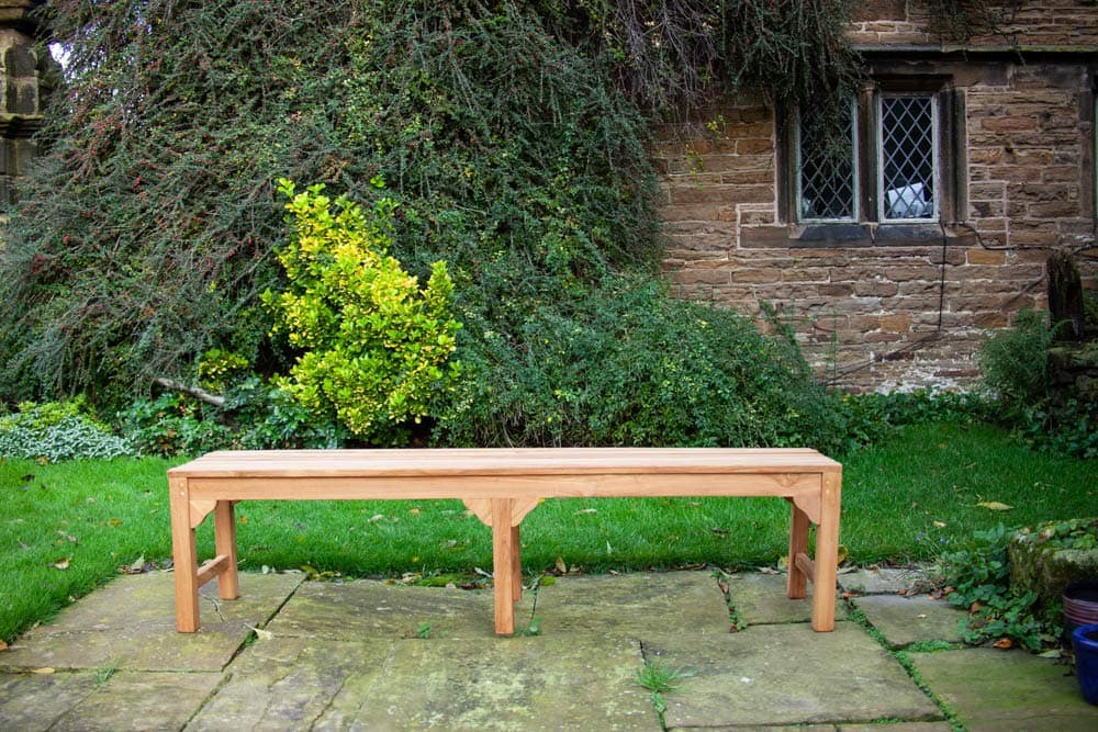 teak bench Four Seat backless