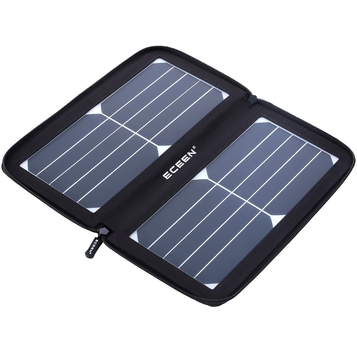 COCTIONE Solar Panel Charger with Smart Current Regulate USB Output Charging for iPhone, iPad, iPods, Samsung, Android Smartphones Speaker Gopro All 5V USB-Charging Devices Compact Zipper Pack Design