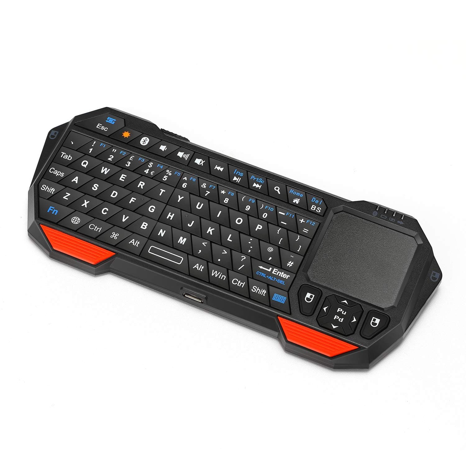 Wireless Mini Bluetooth Keyboard with Touch Pad Mouse Combo, Backlit Rechargeable Keyboard for Phone, Smart TV, Tablets, PS4, TV BOX - QWERTY UK Layout