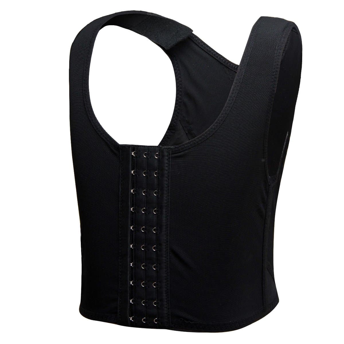 Lesbian Breathable Super Flat Les Compression 3 Rows Central Clasp Chest Binders